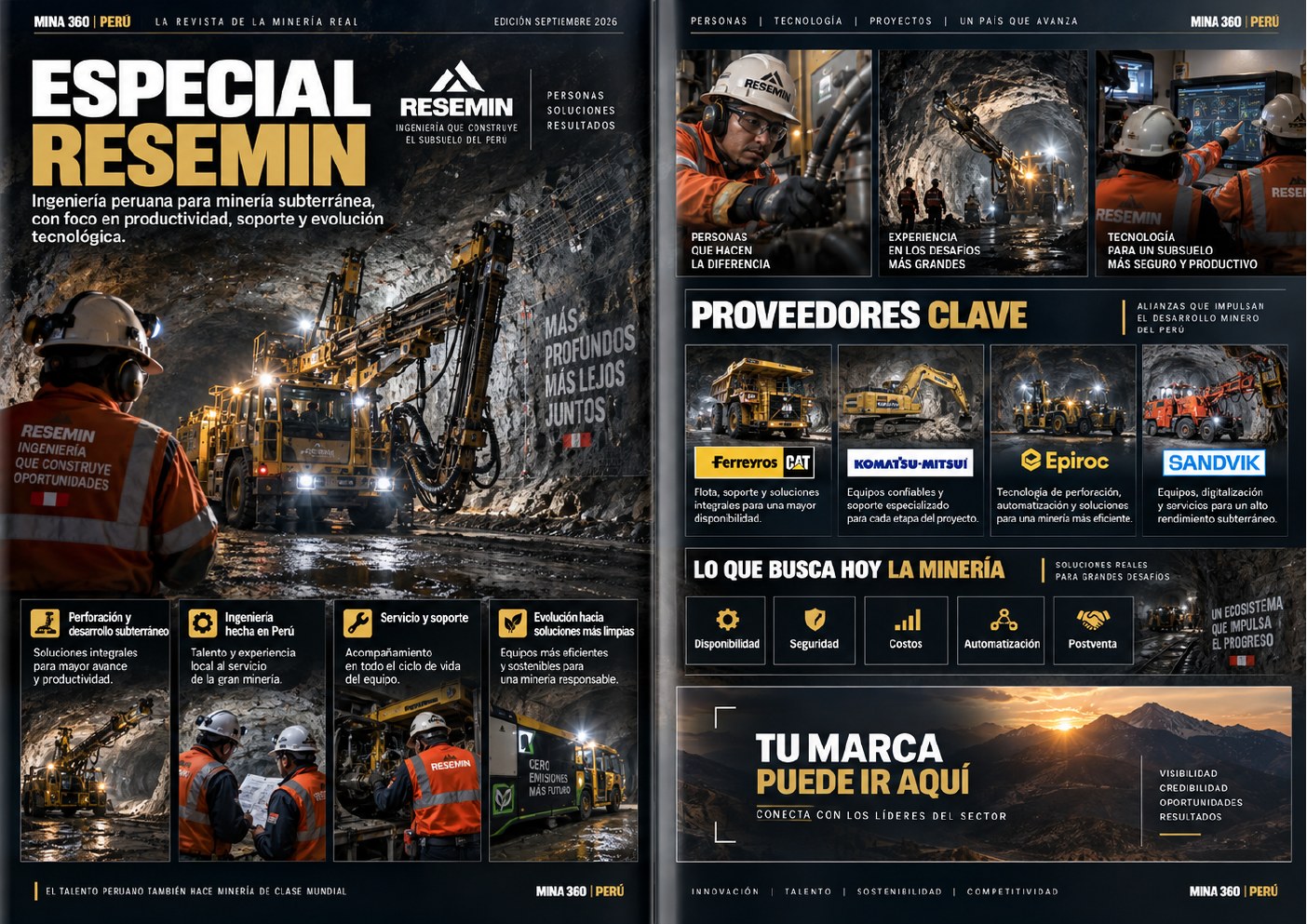 Páginas 6 y 7 de Revista MINA 360: especial Resemin